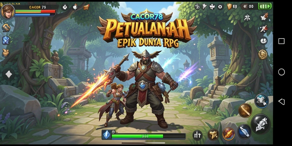 Tampilan gameplay CACOR78 dengan aksi petualangan RPG yang seru.
