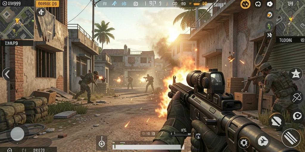 Gameplay GIM999 menunjukkan aksi tembak-menembak yang mendebarkan dan grafis yang memukau.