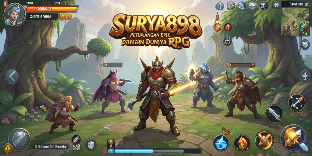 Tangkapan layar menampilkan pertempuran seru dalam SURYA898.